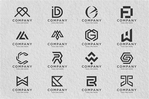 Set of monogram logo design - SVG file - PART 3