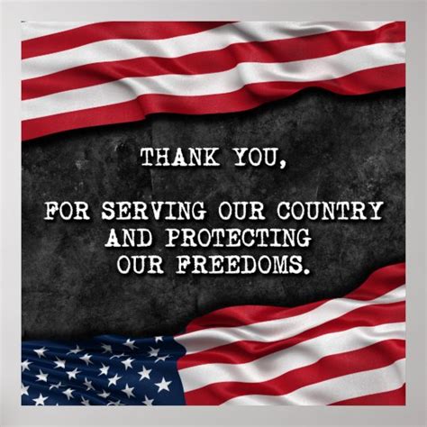 Thank you veterans. poster | Zazzle.com