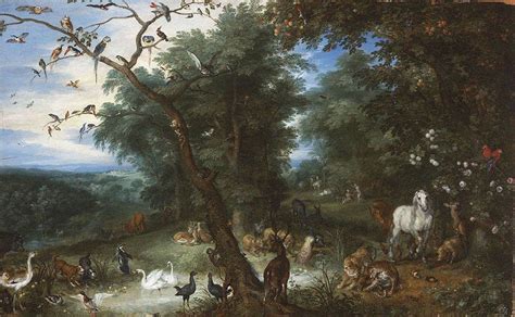 The Garden Of Eden With The Fall Of Man1612 Painting by Jan Brueghel ...