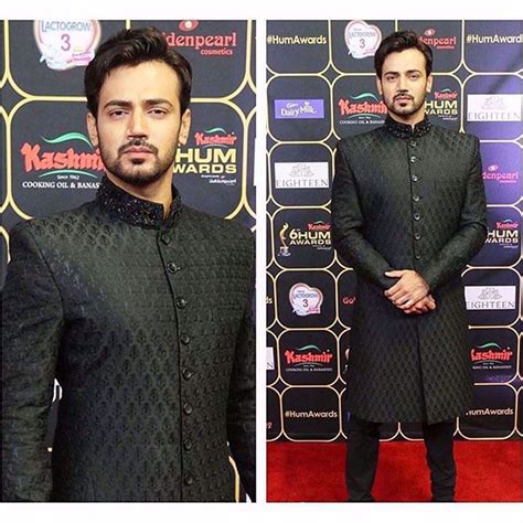 THE HANDSOME ZAHID AHMED WORE NOMI ANSARI SHERWANI AT HUM AWARDS | Nomi Ansari