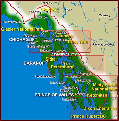 Map Inside Passage Vancouver Alaska - map : Resume Examples #yKVBKEM2MB