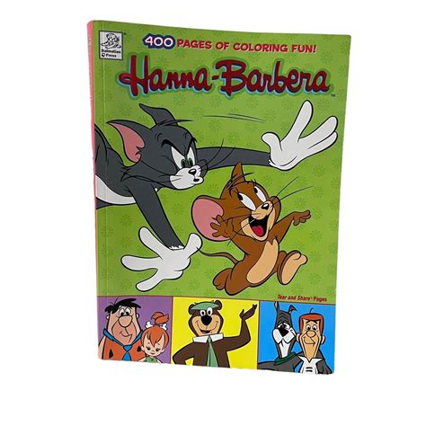 Hanna Barbera Coloring Book 400 Pages Flintstones Jetsons Yogi Bear Tom Jerry | eBay in 2022 ...