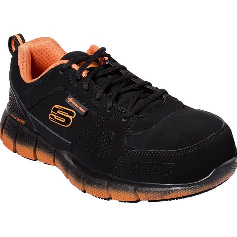 SKECHERS Work Telfin-Saket Men's Alloy Toe Static-Dissipative Slip-Resistant Athletic Work Shoe ...