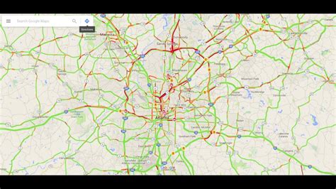 Atlanta Traffic Map Time Lapse - YouTube