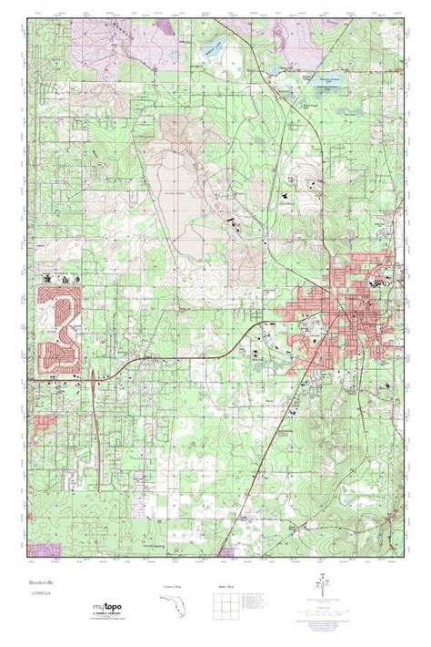 Mytopo Brooksville, Florida Usgs Quad Topo Map - Brooksville Florida ...