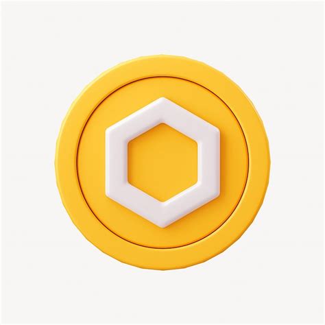 3D Chainlink blockchain cryptocurrency icon, | Premium Photo ...