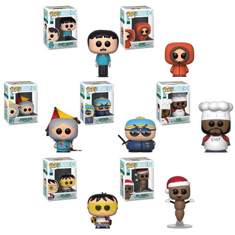 Funko POP! Television - South Park S3 Vinyl Figures - SET OF 7 (Kenny, Chef, Randy, Cartman +3 ...