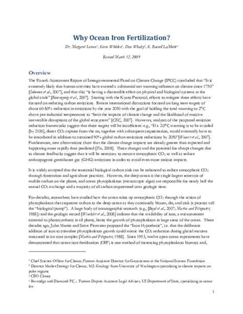 (PDF) Why Ocean Iron Fertilization | K. Russell LaMotte - Academia.edu