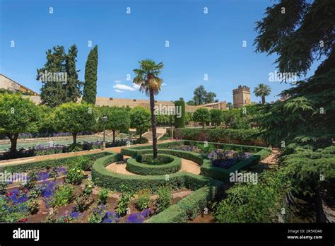 Gardens of Alcazar de los Reyes Cristianos - Cordoba, Andalusia, Spain ...