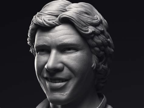 3D Harrison Ford As Han Solo Bust - TurboSquid 2083025