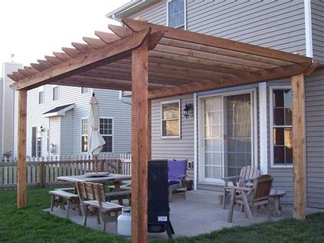 Simple #pergola Attached to House 2 | Techo de patio, Diseño de patio, Pérgola exterior