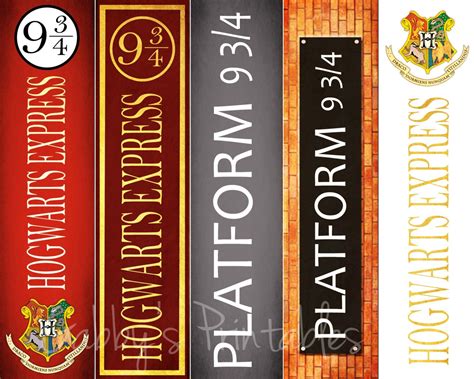 Printable Bookmarks - Harry Potter - Platform 9 3/4 - Hogwarts Express ...