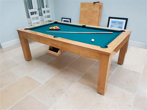 The Precision 7ft Solid Oak Slate Bed Pool Dining Table