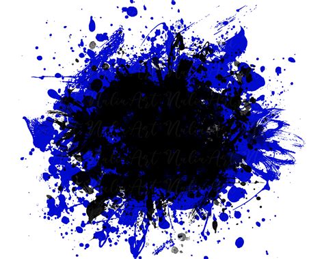 Background Paint Splatter Blue Black Splash Frame Splatter - Etsy Australia