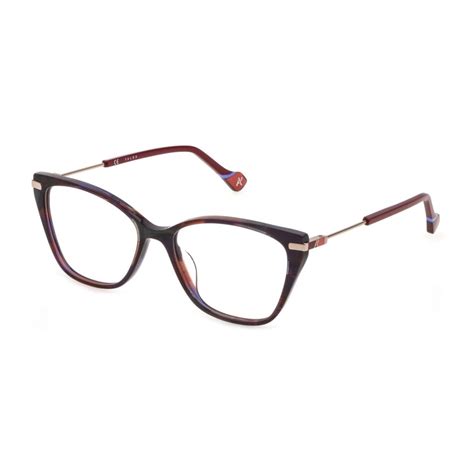 Yalea VYA024 Hypatia 0P60 Glossy Striped Purple-red | Eyeglasses Woman