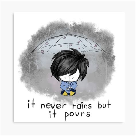 "It Never Rains But it Pours" Canvas Print by FuyuNi | Redbubble