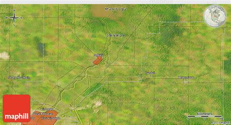 Satellite 3D Map of Beauséjour