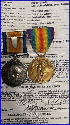 WWI Medal Pair CEF (Victory & IWM) Lieutenant | Militaria 1919-1938