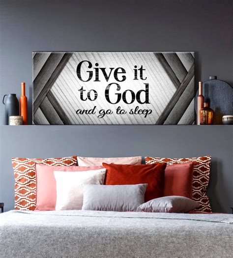 Christian Wall Art: Give It To God V4 (Wood Frame Ready To Hang ...