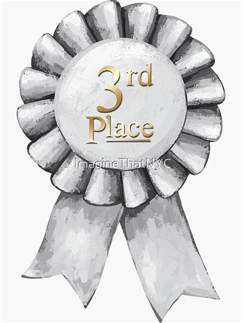 "Ribbons 3rd Place" Sticker for Sale by ImagineThatNYC | Redbubble