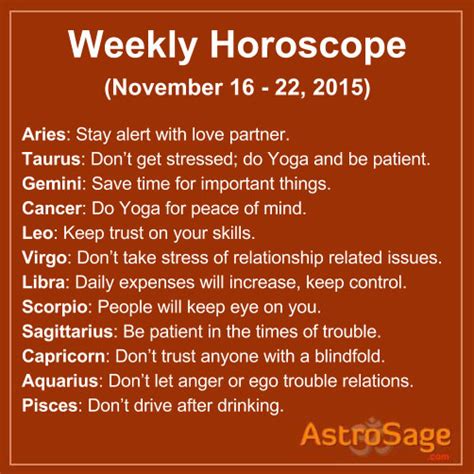 AstroSage Magazine: Weekly Horoscope (November 16 - November 22)