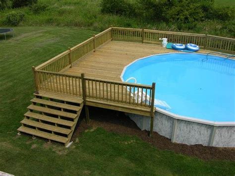 24 FT Above Ground Pool Deck Plans | Pool deck plans, Decks around pools, In ground pools