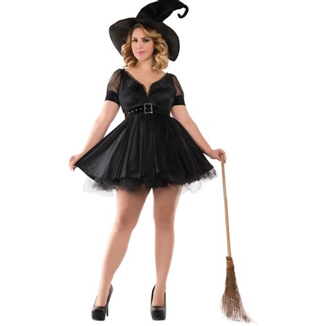 Halloween Adult Sassy Plus Bewitching Pin-Up Witch Costume - Walmart.com