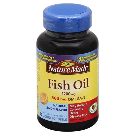 Nature Made Fish Oil Lemon Flavor 1200mg Liquid Softgels | Hy-Vee Aisles Online Grocery Shopping