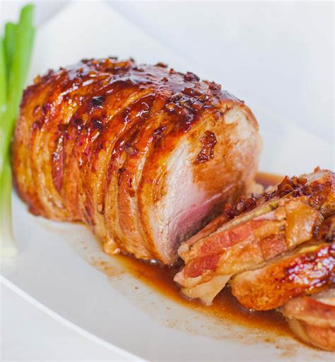 Glazed Bacon-Wrapped Pork Tenderloin - Tatyanas Everyday Food