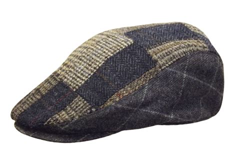 English Wool Tweed Patchwork Cheesecutter - Hills Hats