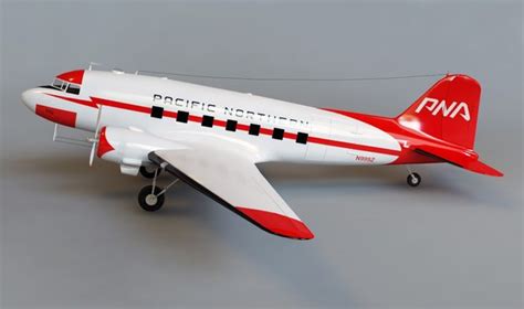 3d model douglas dc-3 aircraft