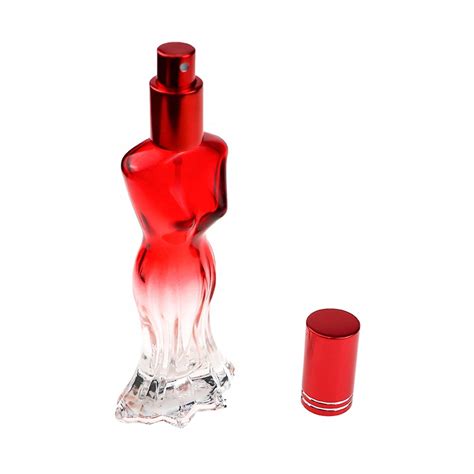 Unique High End 40ml Slim Red Dress Woman Body Shape Perfume Bottle, High Quality bottle glass ...