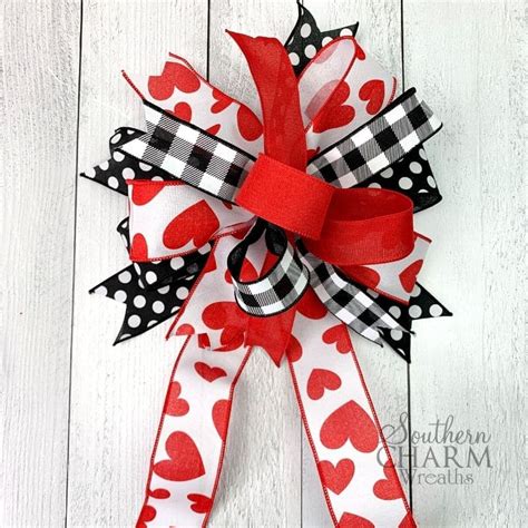 DIY Multi Ribbon Bow for Valentine's Day - Southern Charm Wreaths