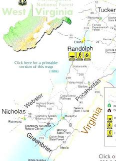 Monongahela National Forest - Monongahela National Forest Trail Map