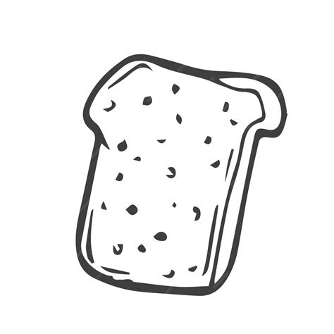 Premium Vector | Whole wheat toast bread hand drawn outline doodle icon