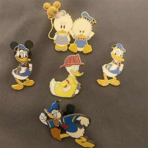 DISNEY DONALD DUCK pin Lot Daphne Duck, Angry, Baby, Fireman Hidden ...