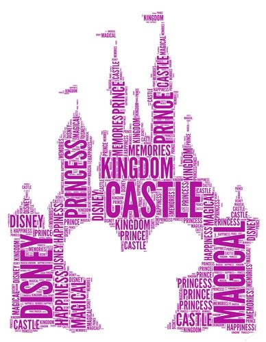 Disney Castle Word Art - CUP738762_2229 | Craftsuprint