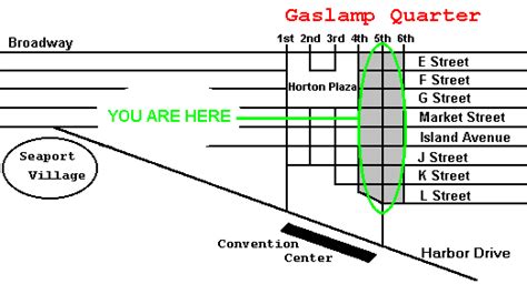 San Diego Gaslamp Quarter Map