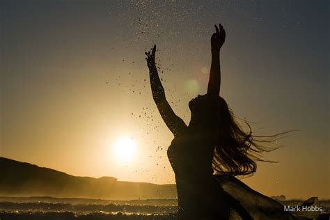 "Beach Silhouette Girl" by Mark Hobbs | Redbubble