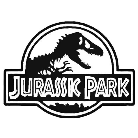 Jurassic Park Logo Black And White A38