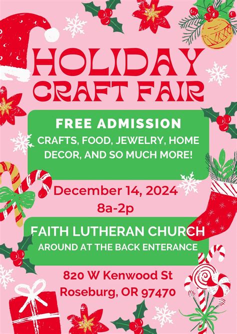 Holiday Craft Fair, Faith Lutheran Church Roseburg, 14 December 2024 ...