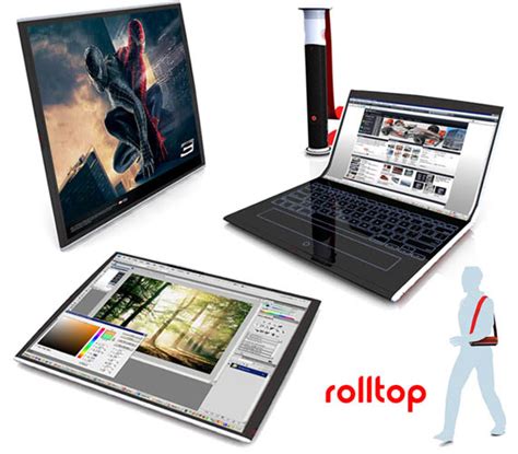 Rolltop is the future new look of Laptop | Graphene Uses