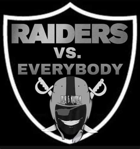 Oakland Raiders Football Logo on Black Background