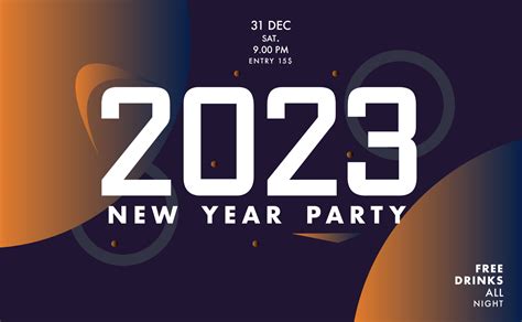 abstract new year party banner 2023 happy new year elements 11510005 Vector Art at Vecteezy