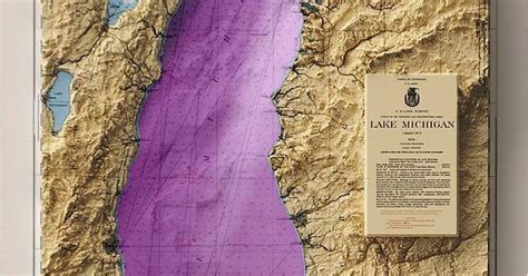 Unexaggerated relief map of Lake Michigan : r/chicago