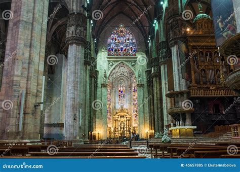 Interior Of Duomo (Cathedral) In Milan Stock Image - Image: 45657885