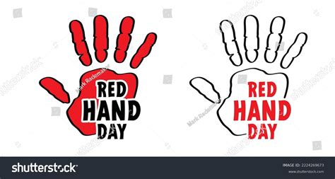 Red Hands Red Hand Day Paint Stock Vector (Royalty Free) 2224269673 ...