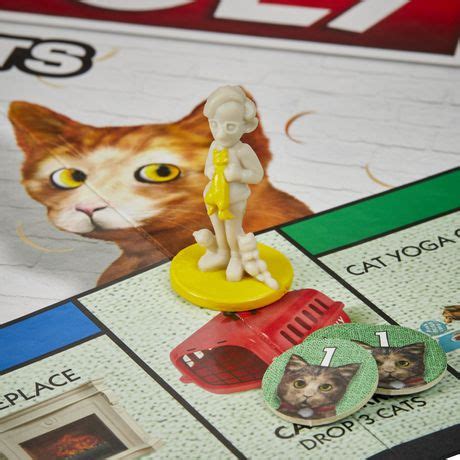 Monopoly Crazy For Cats Board Game for Ages 8 and Up, Pet Edition Game ...