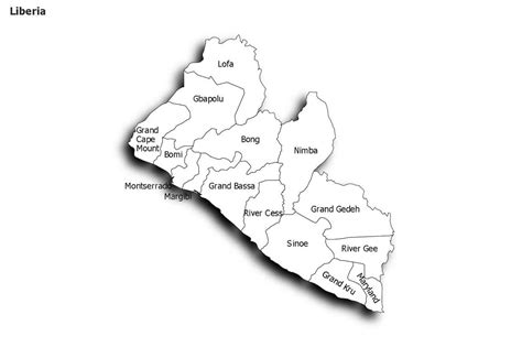 Printable Liberia Map With Counties – Free download and print for you.