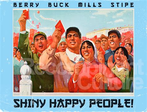 R.E.M. 'shiny Happy People' Chinese Propaganda Poster - Etsy Singapore